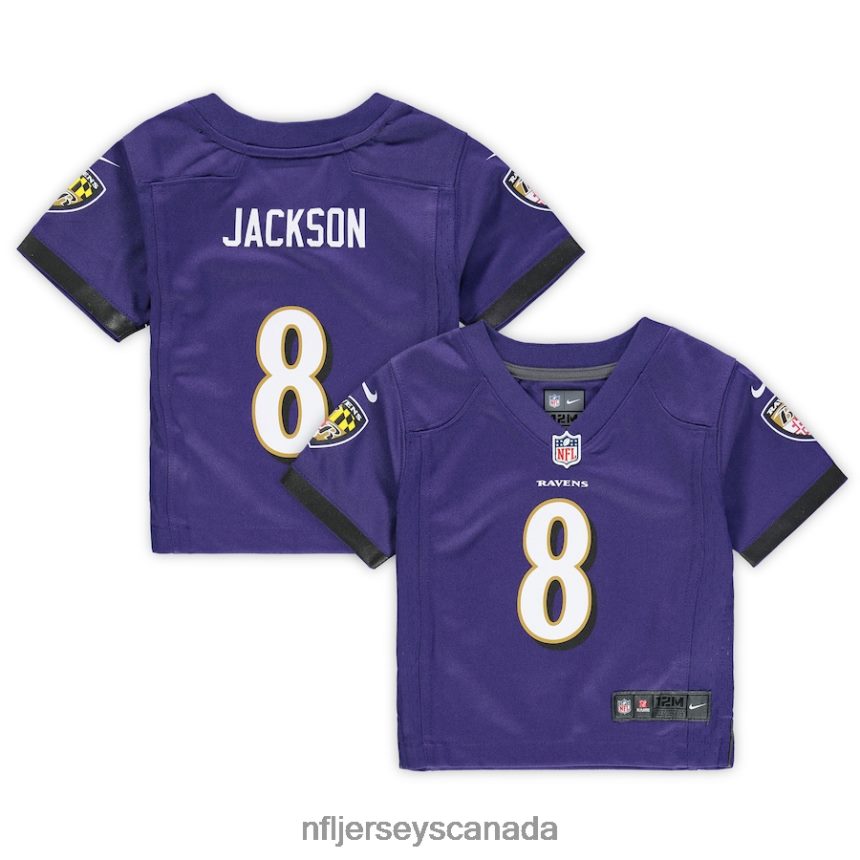 Kids Baltimore Ravens Lamar Jackson Nike Purple Game Jersey Clothing NFL TBXFR61102