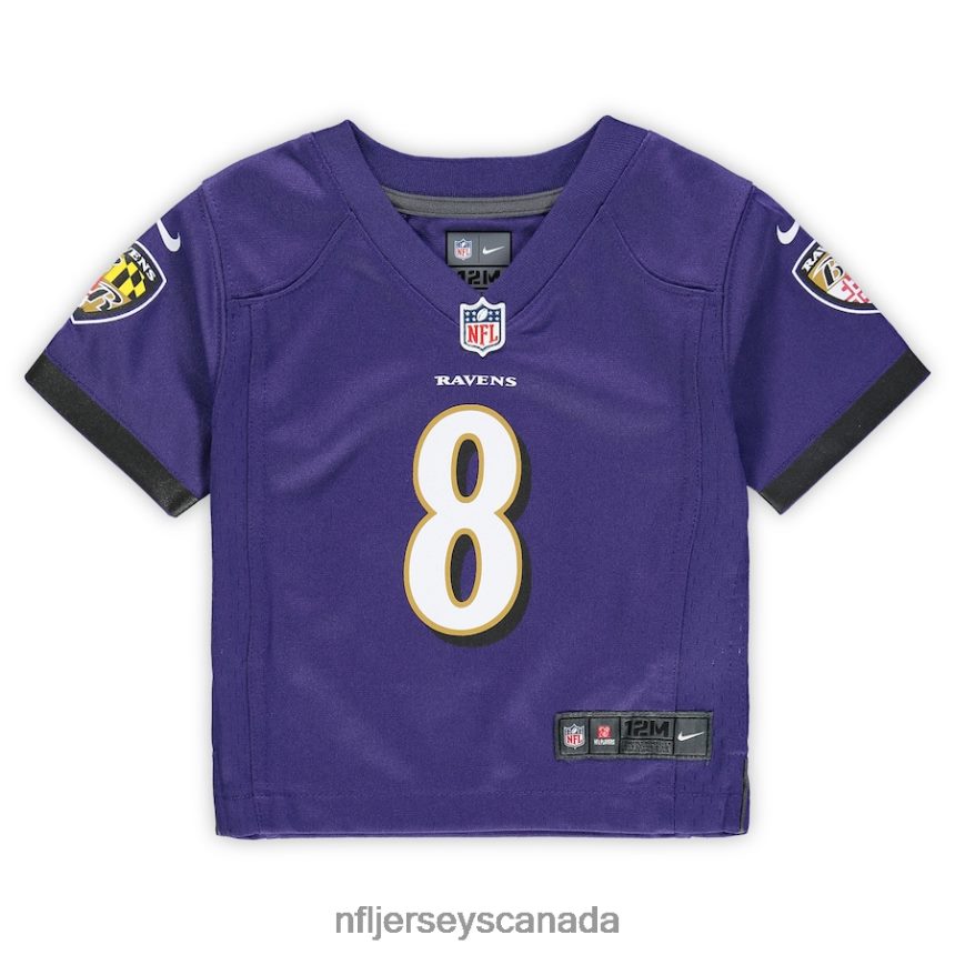 Kids Baltimore Ravens Lamar Jackson Nike Purple Game Jersey Clothing NFL TBXFR61102