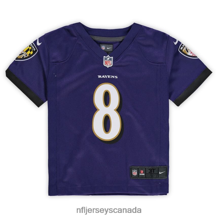Kids Baltimore Ravens Lamar Jackson Nike Purple Game Jersey Clothing NFL TBXFR61796