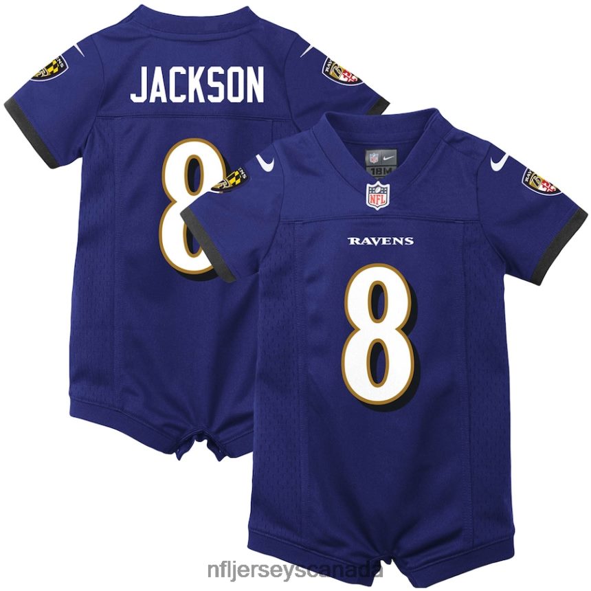 Kids Baltimore Ravens Lamar Jackson Nike Purple Romper Jersey Clothing NFL TBXFR61368