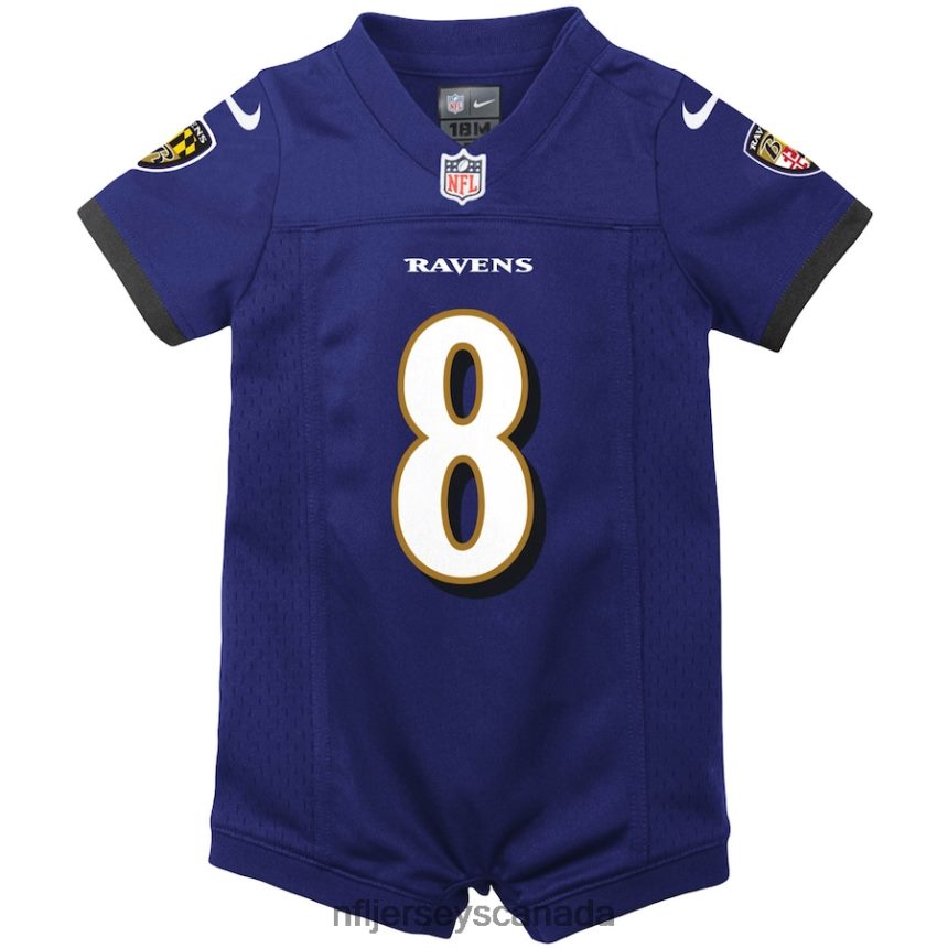 Kids Baltimore Ravens Lamar Jackson Nike Purple Romper Jersey Clothing NFL TBXFR61368