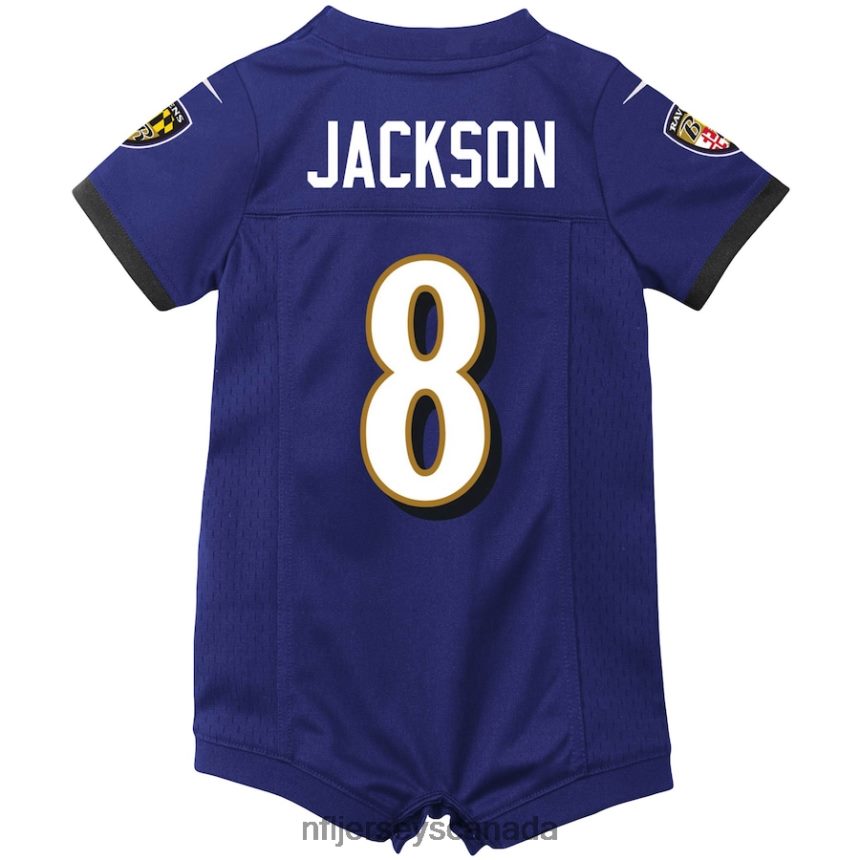 Kids Baltimore Ravens Lamar Jackson Nike Purple Romper Jersey Clothing NFL TBXFR61368