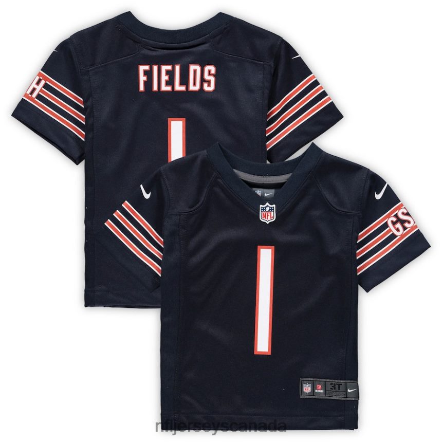 Kids Chicago Bears Justin Fields Nike Navy Game Jersey Clothing NFL TBXFR61103