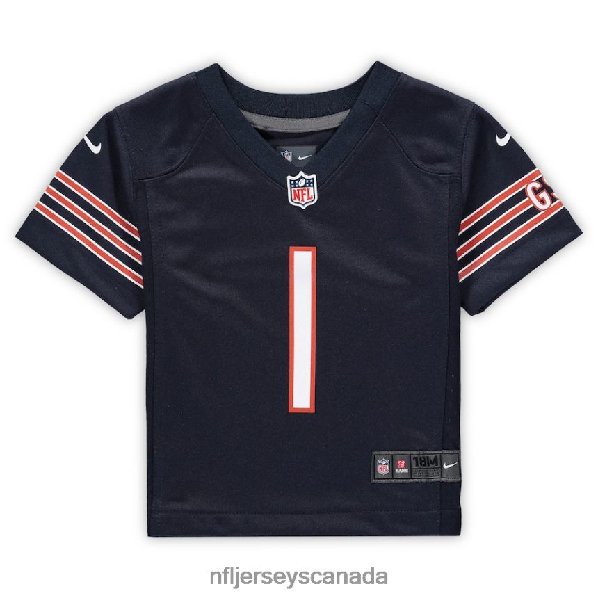 Kids Chicago Bears Justin Fields Nike Navy Game Jersey Clothing NFL TBXFR6513