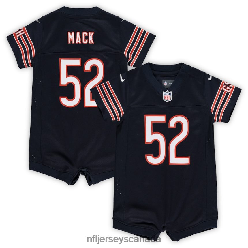 Kids Chicago Bears Khalil Mack Nike Navy Romper Jersey Clothing NFL TBXFR62006