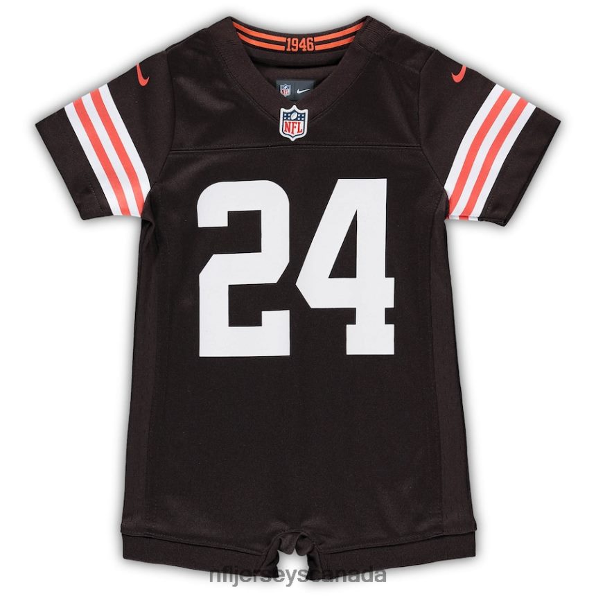 Kids Cleveland Browns Nick Chubb Nike Brown Game Romper Jersey Clothing NFL TBXFR61573