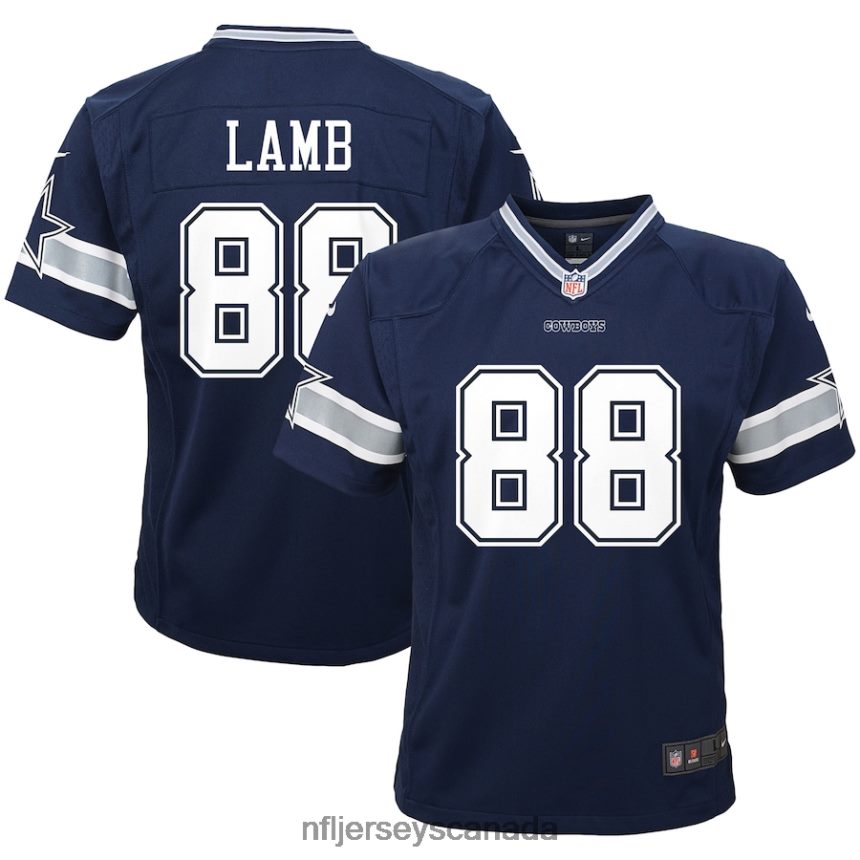 Kids Dallas Cowboys CeeDee Lamb Nike Navy Game Jersey Clothing NFL TBXFR61088