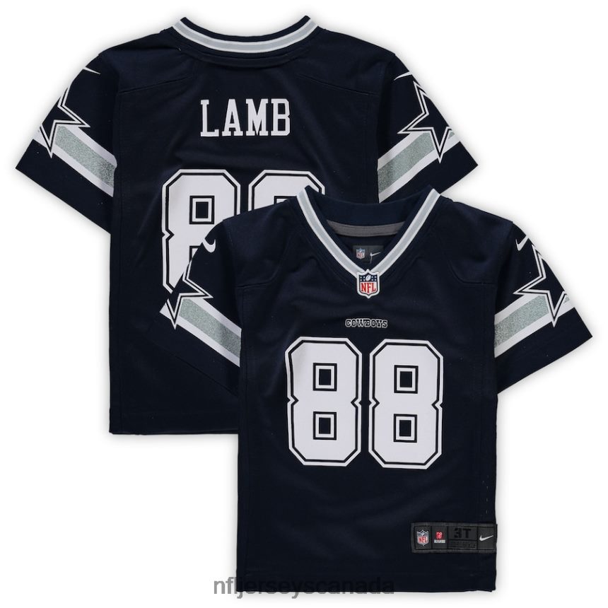 Kids Dallas Cowboys CeeDee Lamb Nike Navy Player Game Jersey Clothing NFL TBXFR61360