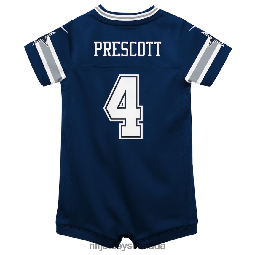 Kids Dallas Cowboys Dak Prescott Nike Navy Game Jersey Romper Clothing NFL TBXFR61290