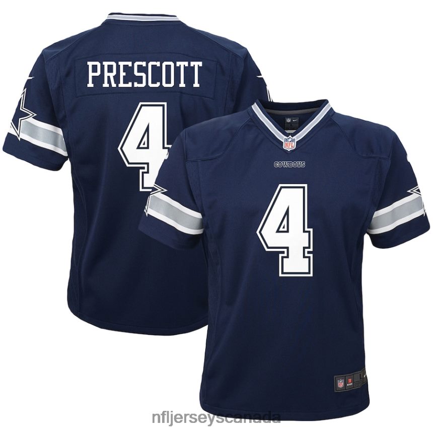 Kids Dallas Cowboys Dak Prescott Nike Navy Player Game Jersey Clothing NFL TBXFR61206