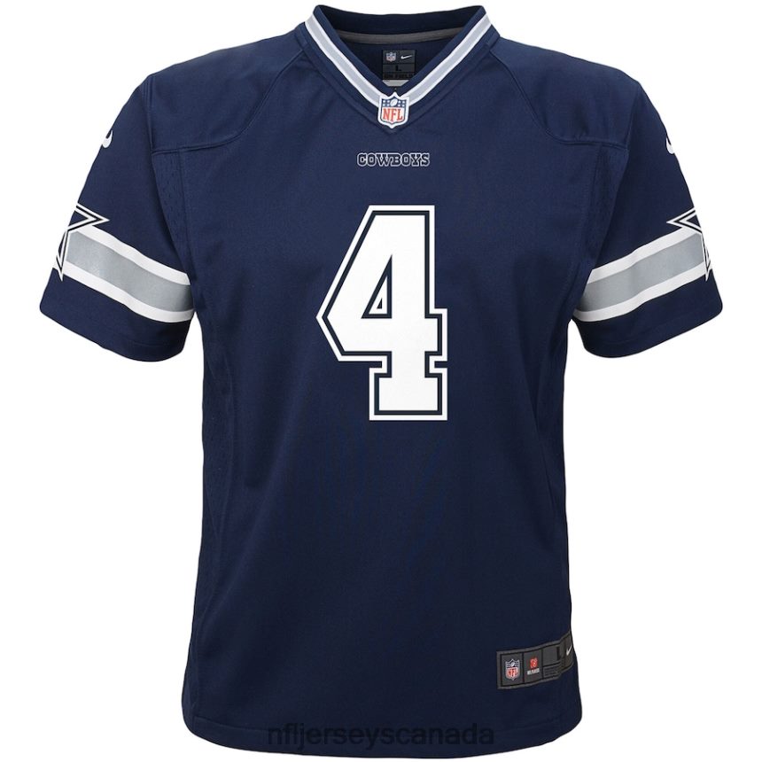 Kids Dallas Cowboys Dak Prescott Nike Navy Player Game Jersey Clothing NFL TBXFR61206