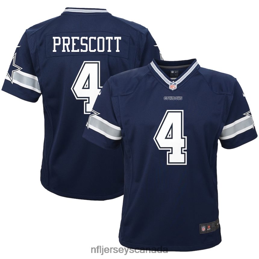 Kids Dallas Cowboys Dak Prescott Nike Navy Team Game Jersey Clothing NFL TBXFR61144