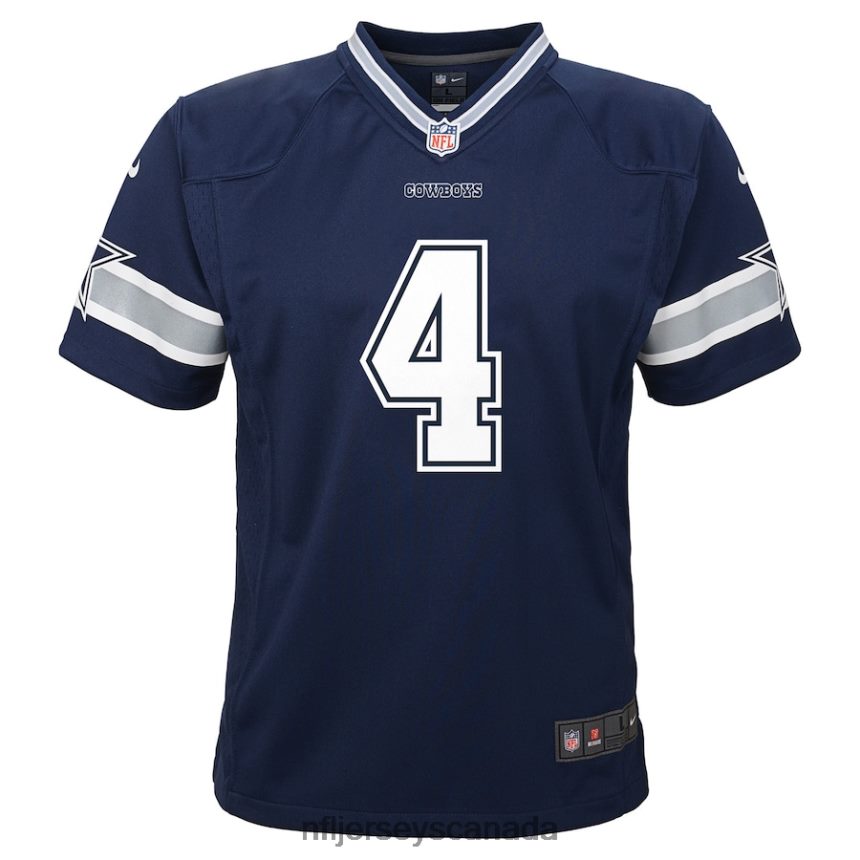 Kids Dallas Cowboys Dak Prescott Nike Navy Team Game Jersey Clothing NFL TBXFR61144