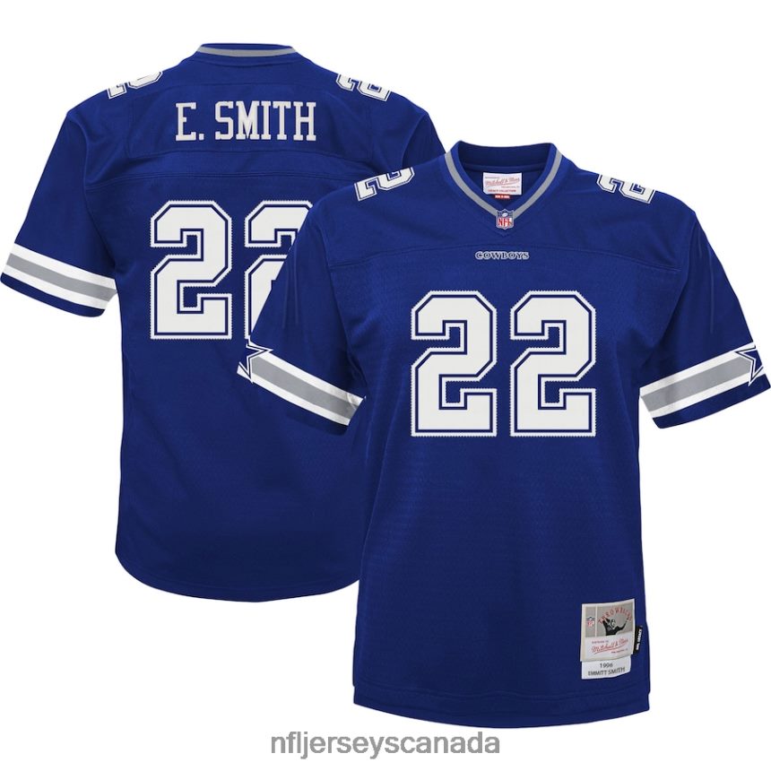Kids Dallas Cowboys Emmitt Smith Mitchell  Ness Navy 1996 Retired Legacy Jersey Clothing NFL TBXFR61535