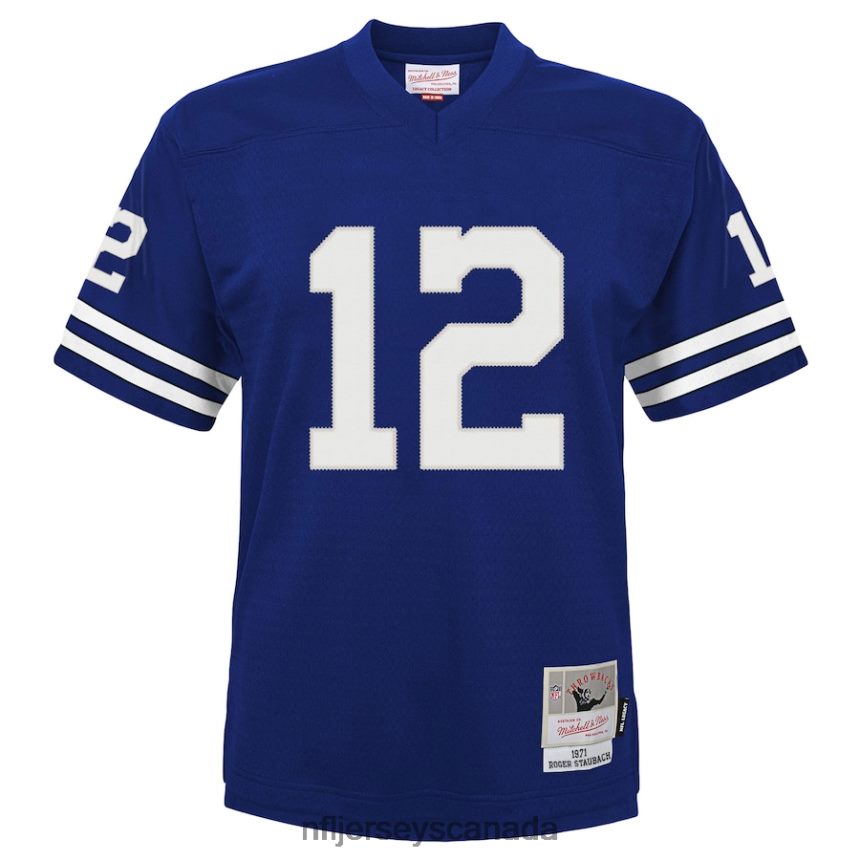 Kids Dallas Cowboys Roger Staubach Mitchell  Ness Navy 1971 Retired Legacy Jersey Clothing NFL TBXFR63731