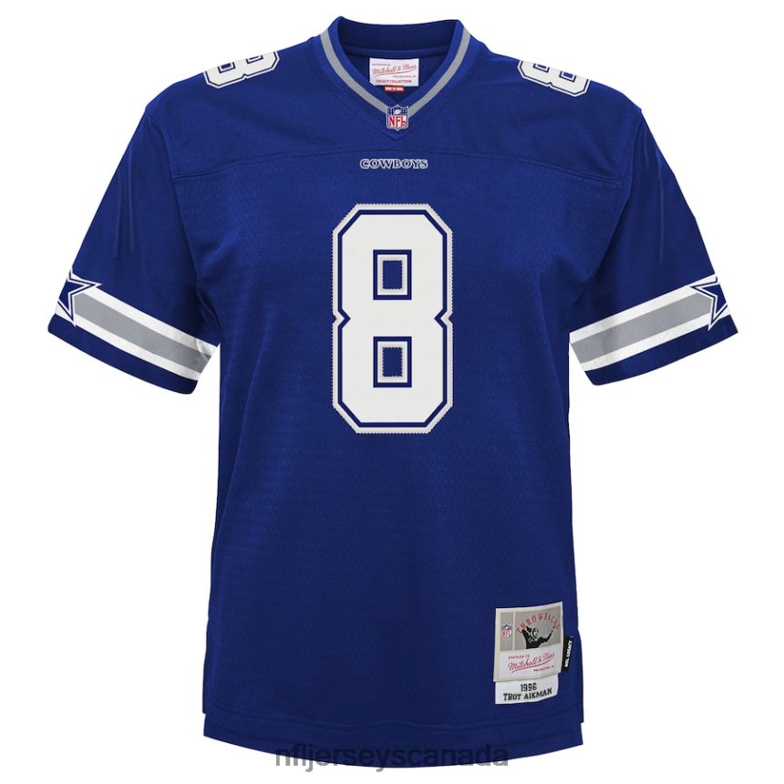 Kids Dallas Cowboys Troy Aikman Mitchell  Ness Navy 1996 Retired Legacy Jersey Clothing NFL TBXFR61698