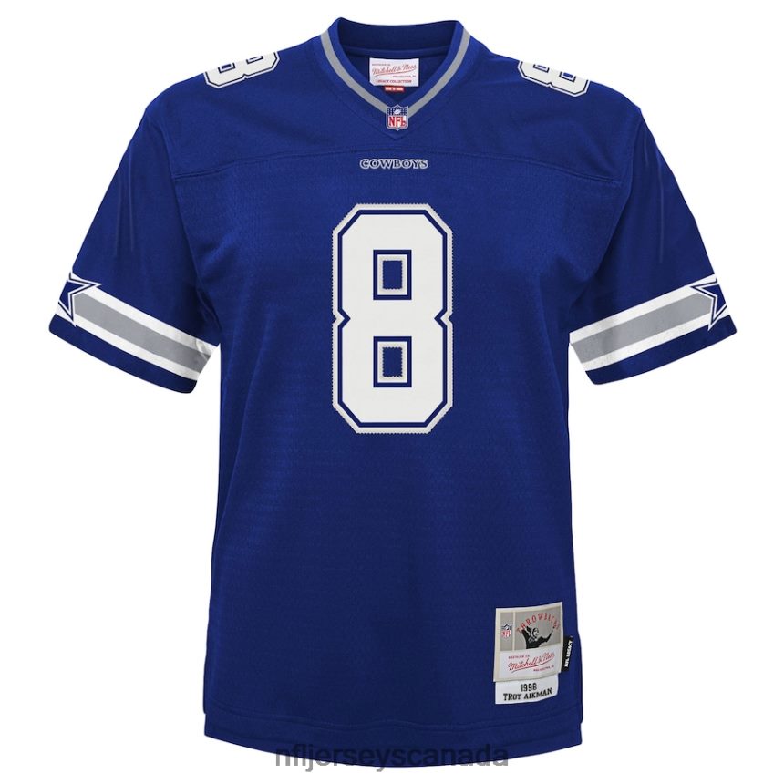 Kids Dallas Cowboys Troy Aikman Mitchell  Ness Navy 1996 Retired Legacy Jersey Clothing NFL TBXFR61941