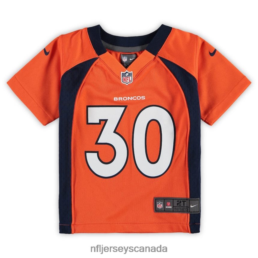 Kids Denver Broncos Phillip Lindsay Nike Orange Game Jersey Clothing NFL TBXFR62861