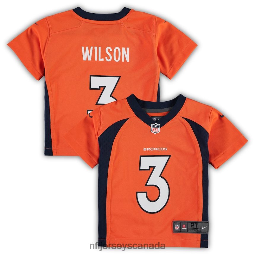 Kids Denver Broncos Russell Wilson Nike Orange Game Jersey Clothing NFL TBXFR61951