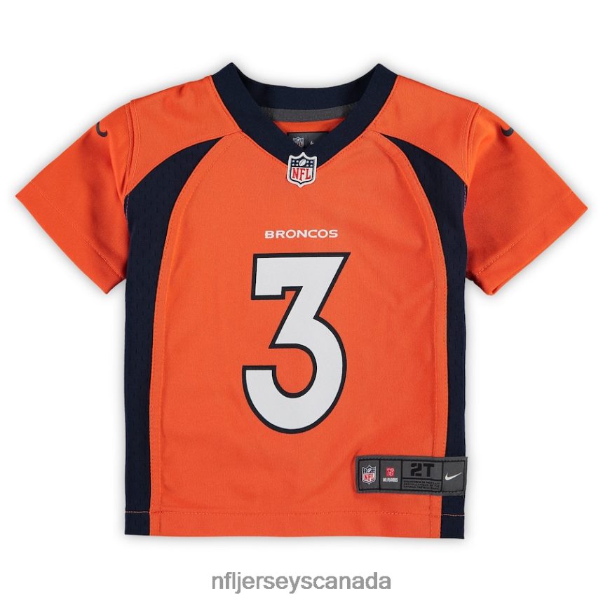 Kids Denver Broncos Russell Wilson Nike Orange Game Jersey Clothing NFL TBXFR61951