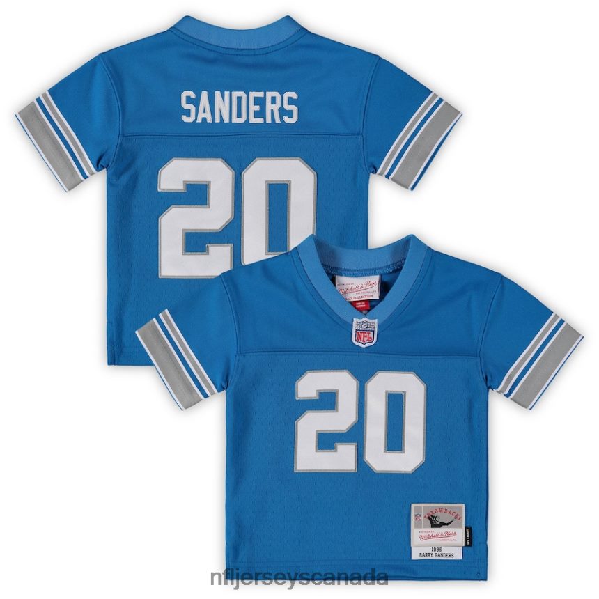Kids Detroit Lions Barry Sanders Mitchell  Ness Blue 1996 Retired Legacy Jersey Clothing NFL TBXFR61072