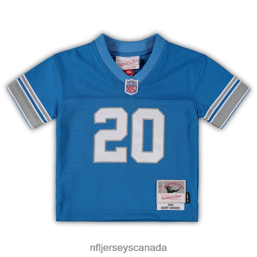 Kids Detroit Lions Barry Sanders Mitchell  Ness Blue 1996 Retired Legacy Jersey Clothing NFL TBXFR61072