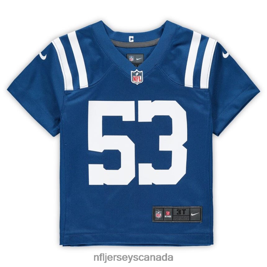 Kids Indianapolis Colts Shaquille Leonard Nike Royal Game Jersey Clothing NFL TBXFR64112