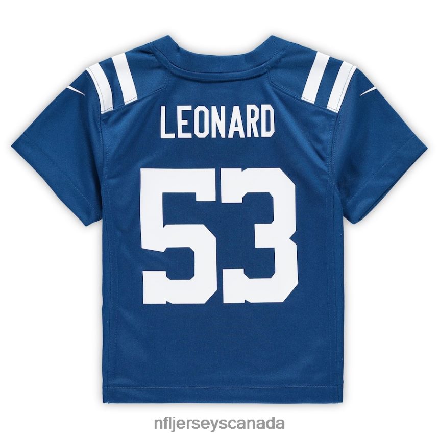Kids Indianapolis Colts Shaquille Leonard Nike Royal Game Jersey Clothing NFL TBXFR64112