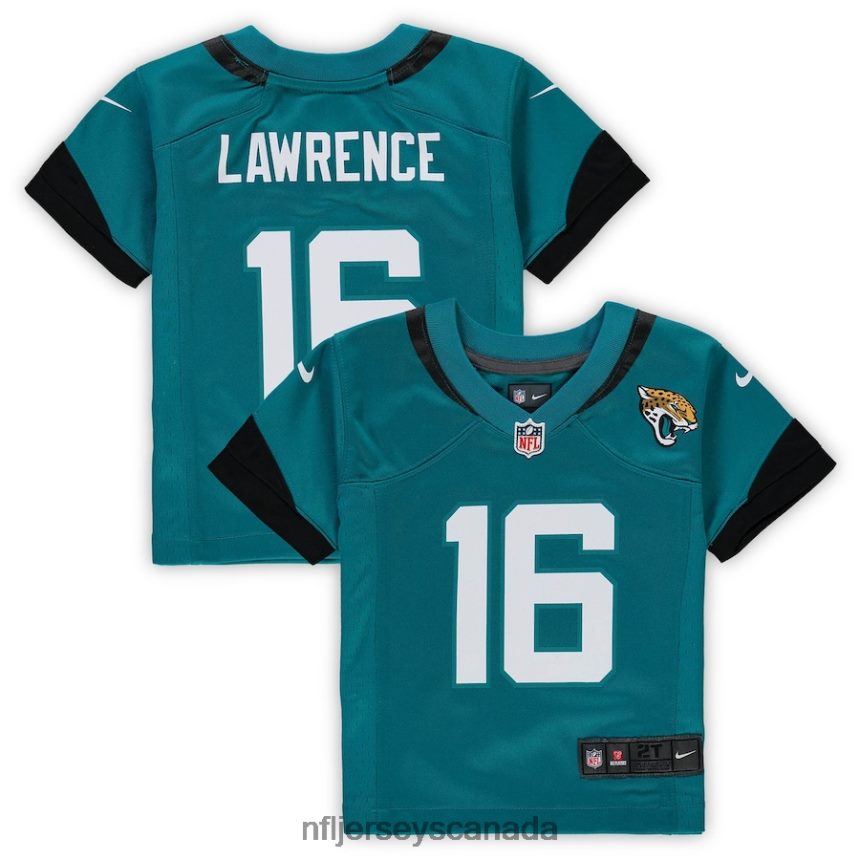 Kids Jacksonville Jaguars Trevor Lawrence Nike Teal Game Jersey Clothing NFL TBXFR61057