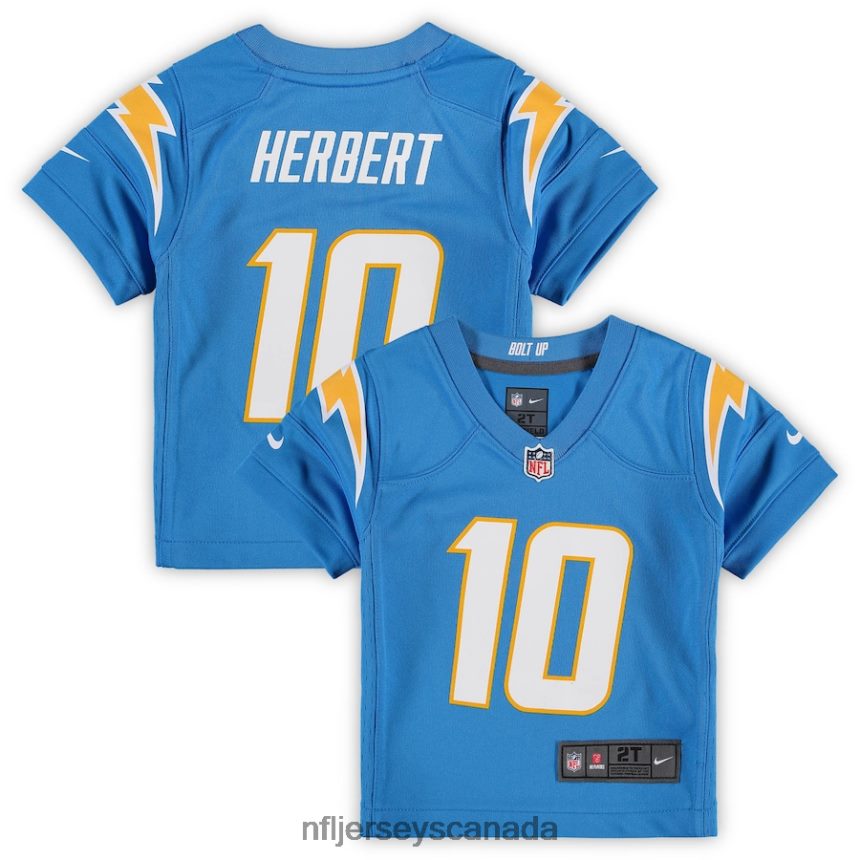 Kids Los Angeles Chargers Justin Herbert Nike Powder Blue Game Jersey Clothing NFL TBXFR61363