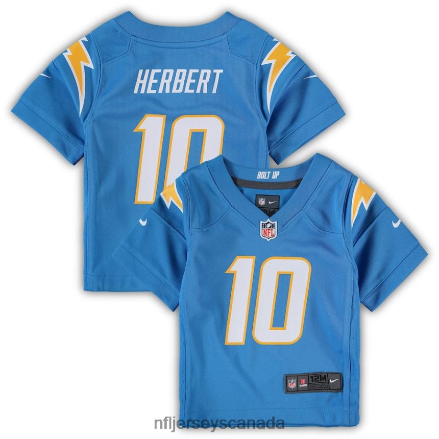 Kids Los Angeles Chargers Justin Herbert Nike Powder Blue Game Jersey Clothing NFL TBXFR6765