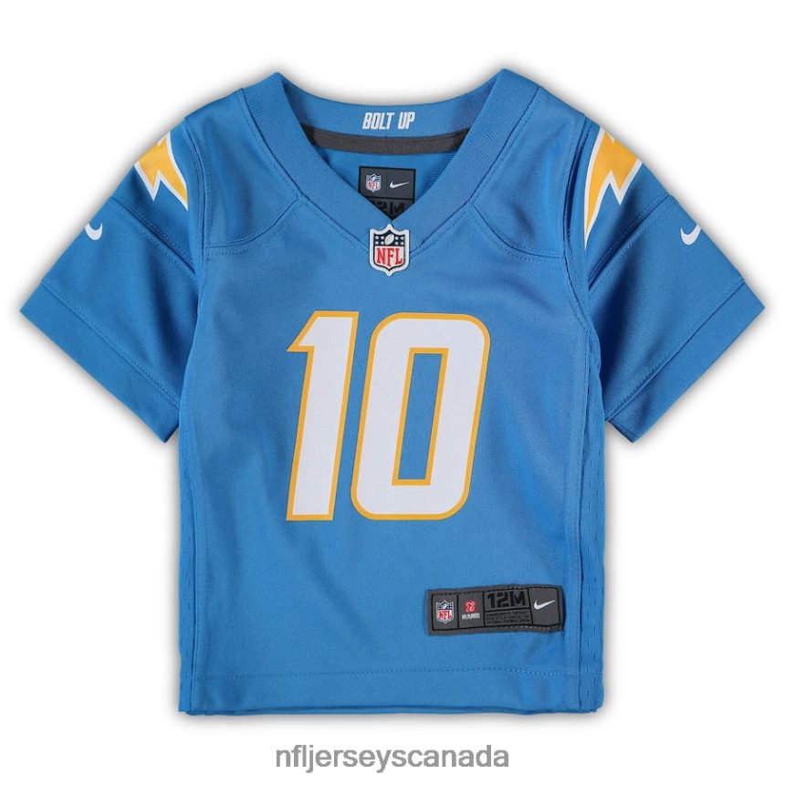 Kids Los Angeles Chargers Justin Herbert Nike Powder Blue Game Jersey Clothing NFL TBXFR6765