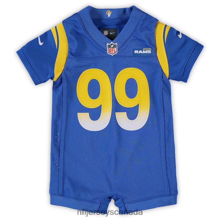 Kids Los Angeles Rams Aaron Donald Nike Royal Game Romper Jersey Clothing NFL TBXFR6697
