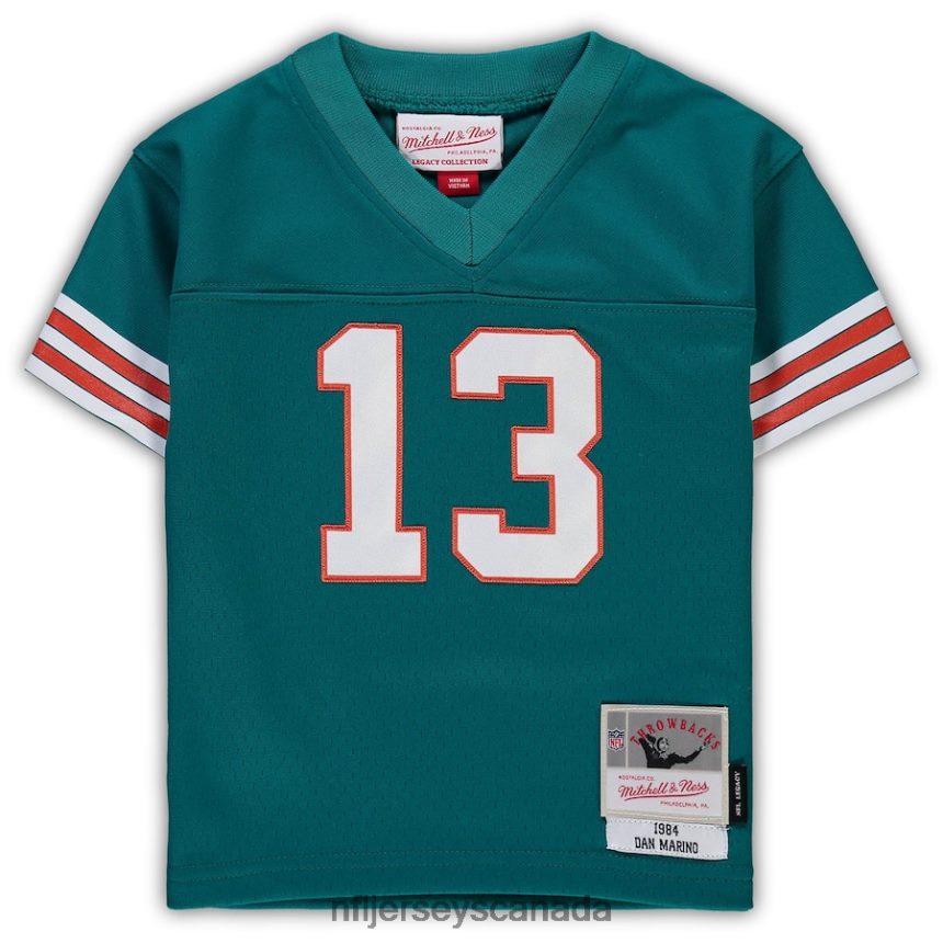 Kids Miami Dolphins Dan Marino Mitchell  Ness Aqua 1984 Retired Legacy Jersey Clothing NFL TBXFR61553
