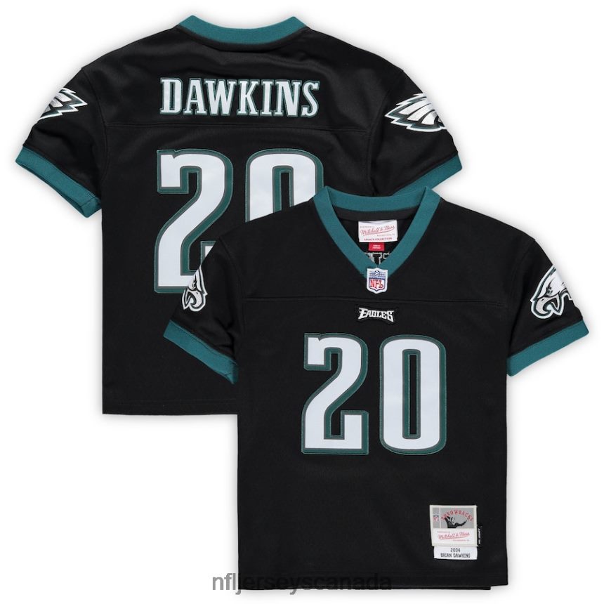 Kids Mitchell  Ness Brian Dawkins Black Philadelphia Eagles 2004 Retired Legacy Jersey Clothing NFL TBXFR61856