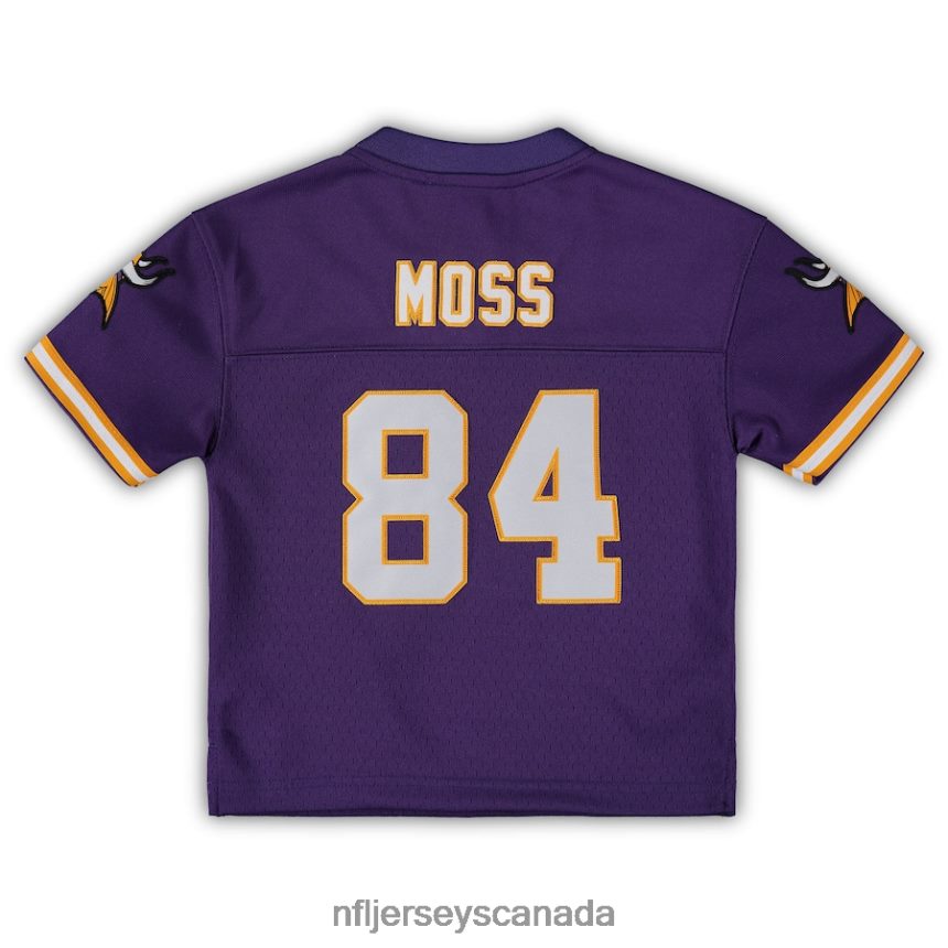 Kids Mitchell  Ness Randy Moss Purple Minnesota Vikings 1998 Retired Legacy Jersey Clothing NFL TBXFR61794
