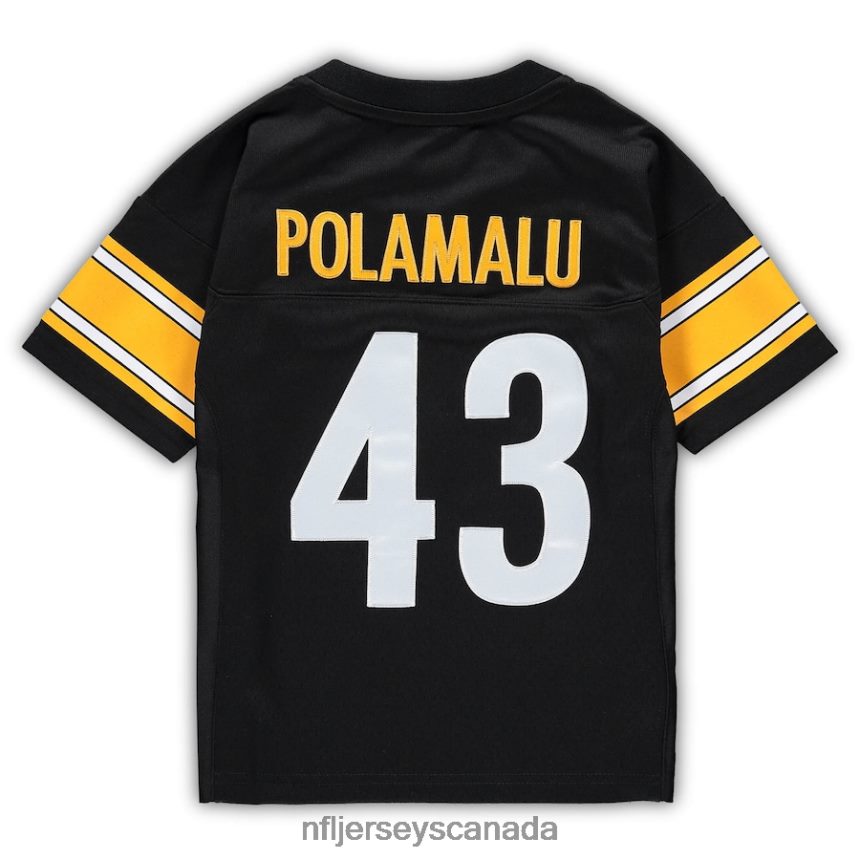 Kids Mitchell  Ness Troy Polamalu Black Pittsburgh Steelers 2005 Retired Legacy Jersey Clothing NFL TBXFR62543