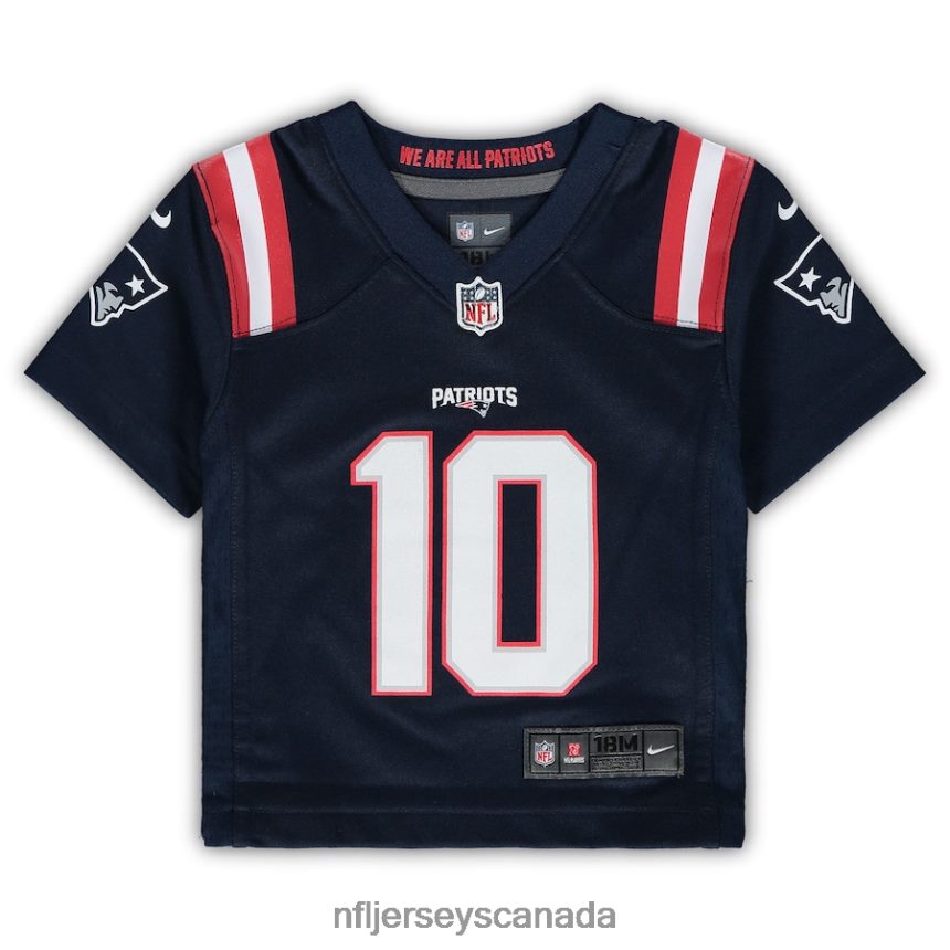 Kids New England Patriots Mac Jones Nike Navy Game Jersey Clothing NFL TBXFR61119