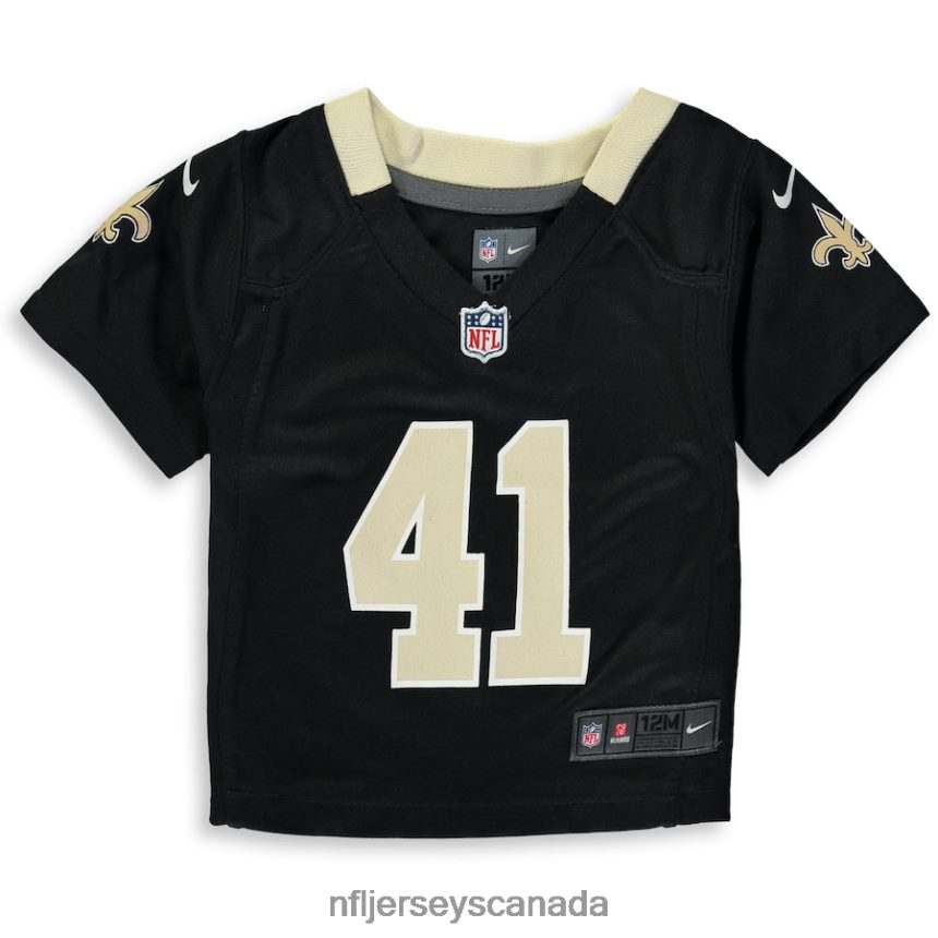 Kids New Orleans Saints Alvin Kamara Nike Black Player Game Jersey Clothing NFL TBXFR61260