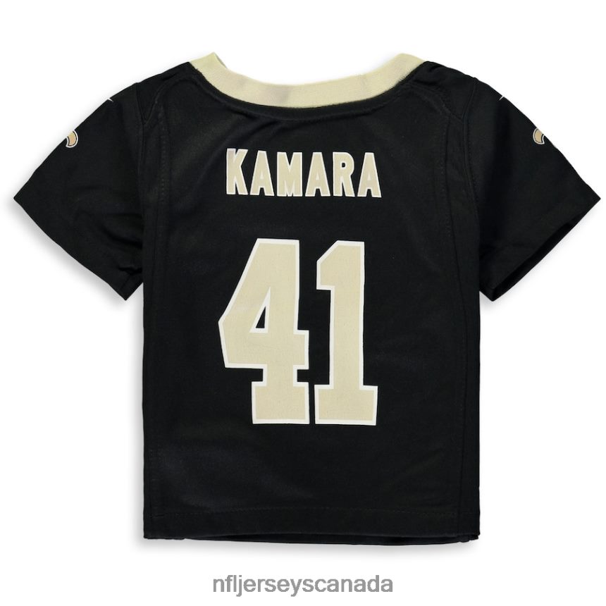 Kids New Orleans Saints Alvin Kamara Nike Black Player Game Jersey Clothing NFL TBXFR61260