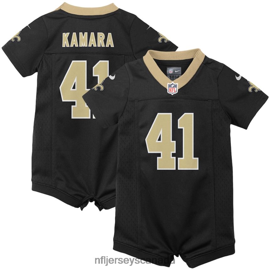 Kids New Orleans Saints Alvin Kamara Nike Black Romper Jersey Clothing NFL TBXFR61440