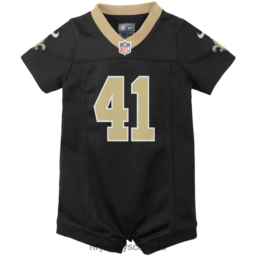Kids New Orleans Saints Alvin Kamara Nike Black Romper Jersey Clothing NFL TBXFR61440