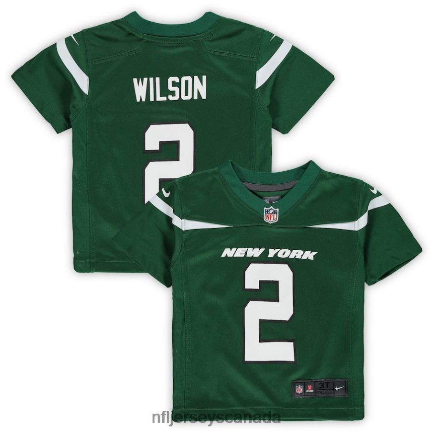 Kids New York Jets Zach Wilson Nike Gotham Green Game Jersey Clothing NFL TBXFR61682