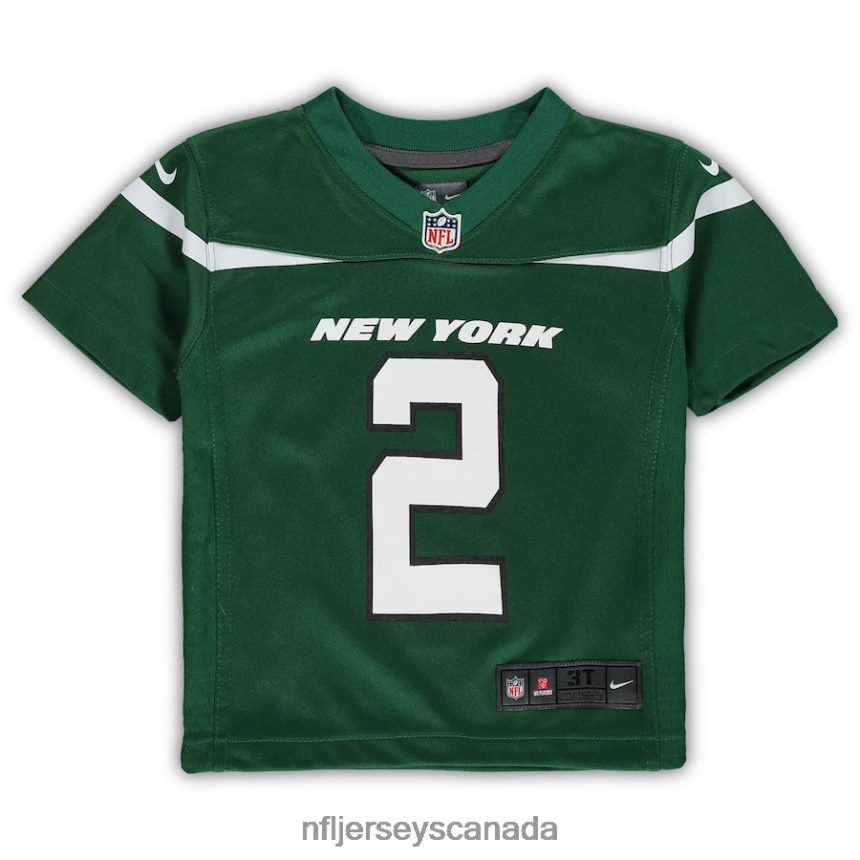 Kids New York Jets Zach Wilson Nike Gotham Green Game Jersey Clothing NFL TBXFR61682