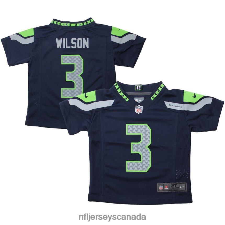 Kids Nike Russell Wilson Seattle Seahawks Game Jersey - College Navy Clothing NFL TBXFR63104