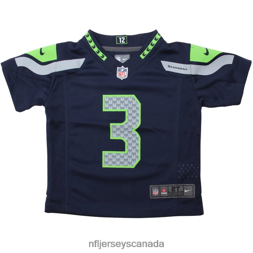 Kids Nike Russell Wilson Seattle Seahawks Game Jersey - College Navy Clothing NFL TBXFR63104