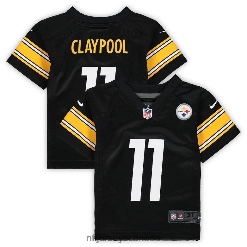 Kids Pittsburgh Steelers Chase Claypool Nike Black Game Jersey Clothing NFL TBXFR61978