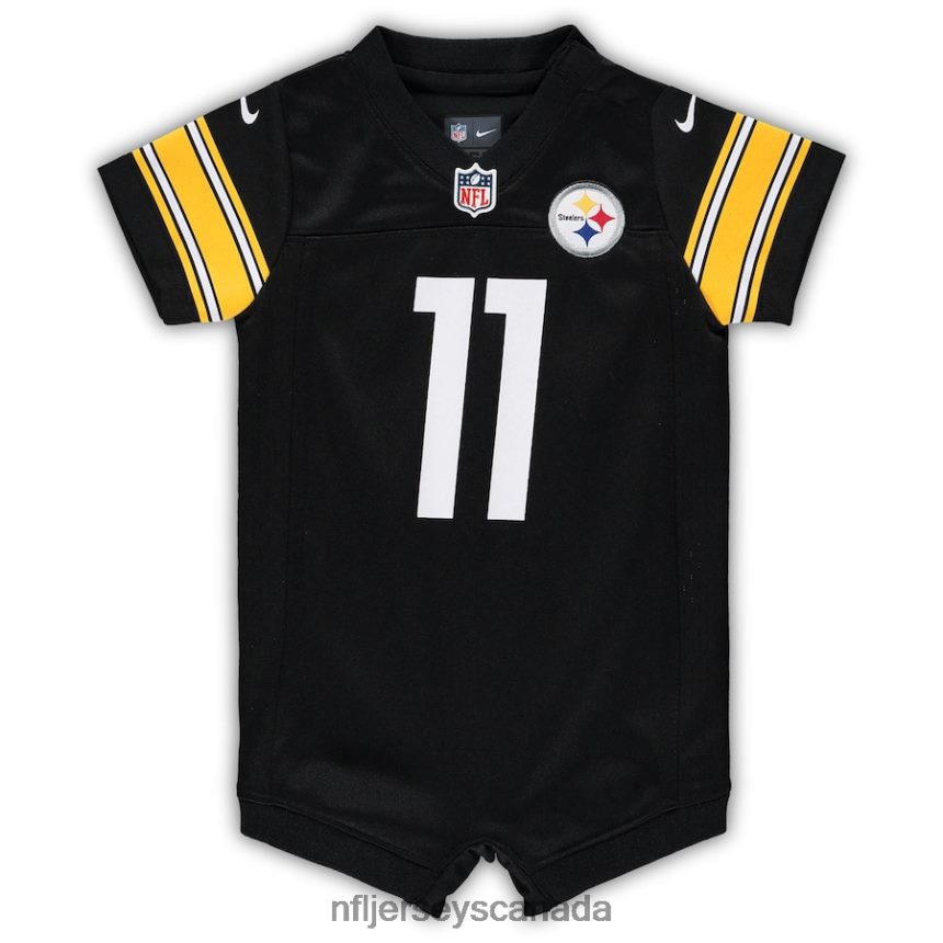 Kids Pittsburgh Steelers Chase Claypool Nike Black Game Romper Jersey Clothing NFL TBXFR62433