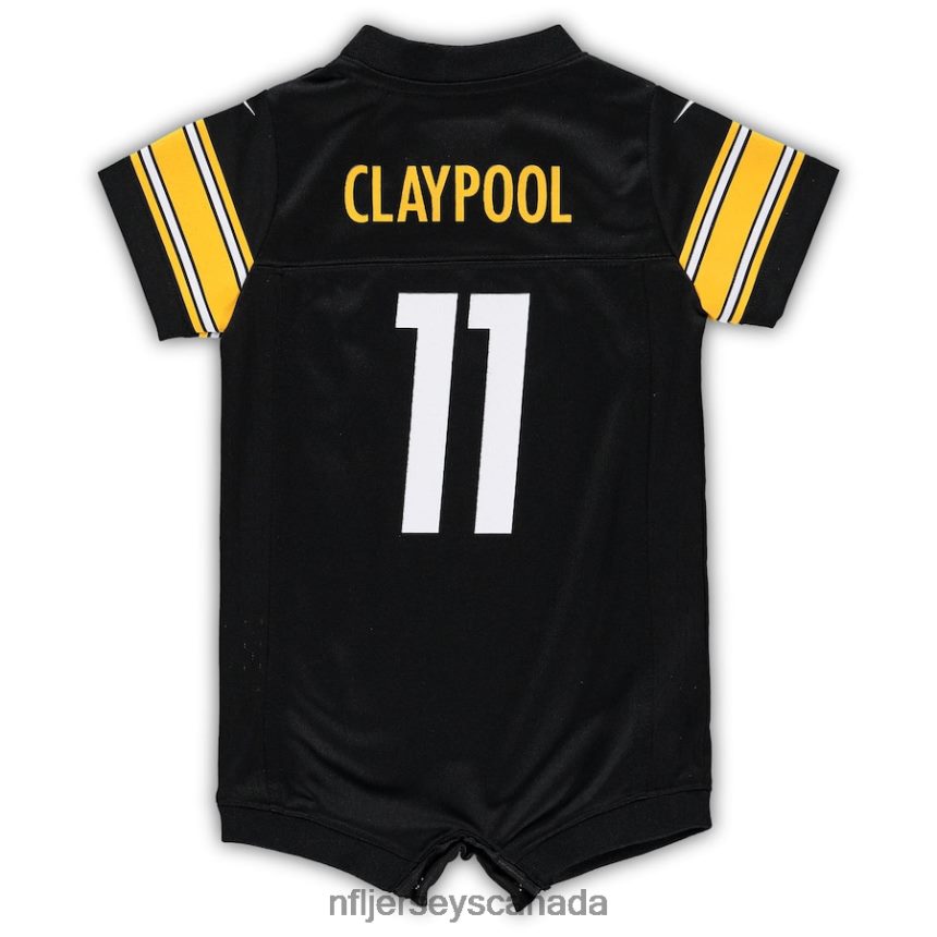 Kids Pittsburgh Steelers Chase Claypool Nike Black Game Romper Jersey Clothing NFL TBXFR62433