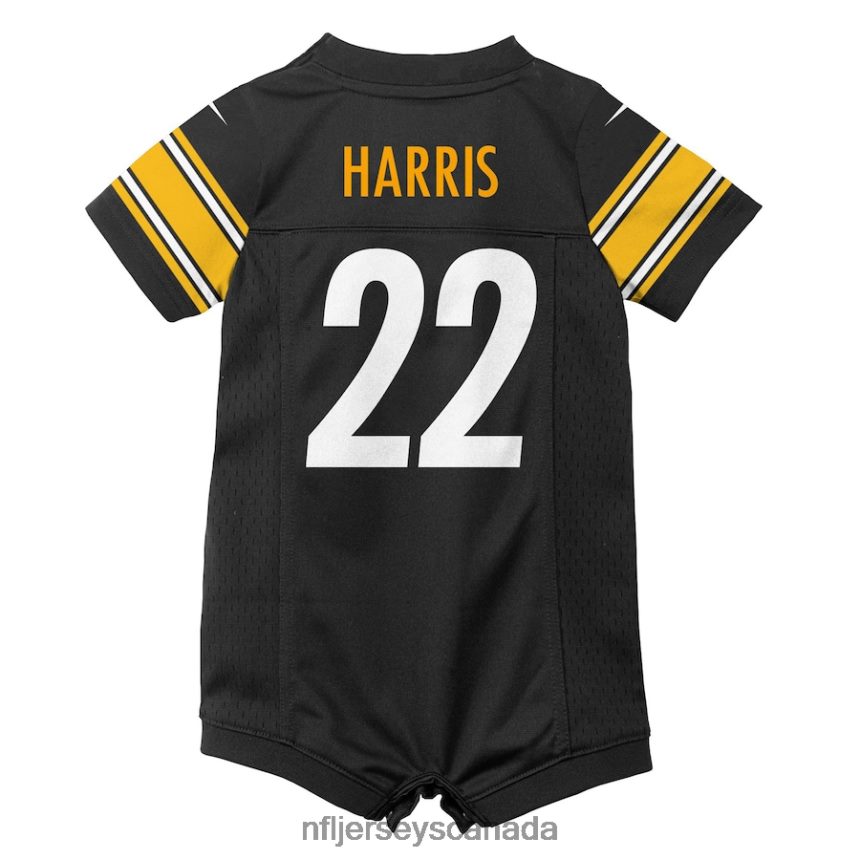Kids Pittsburgh Steelers Najee Harris Nike Black Game Romper Jersey Clothing NFL TBXFR62376